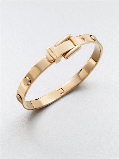 michael kors rose gold buckle bracelet